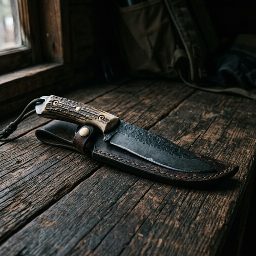 Stag & Steel Obsidian Series Survival Knife