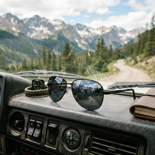 The Viper Matte Black Aviator Sunglasses