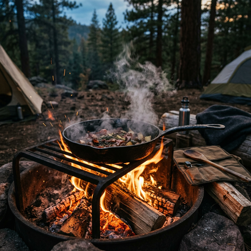 Stag & Steel Forged Iron Skillet (Field Edition)