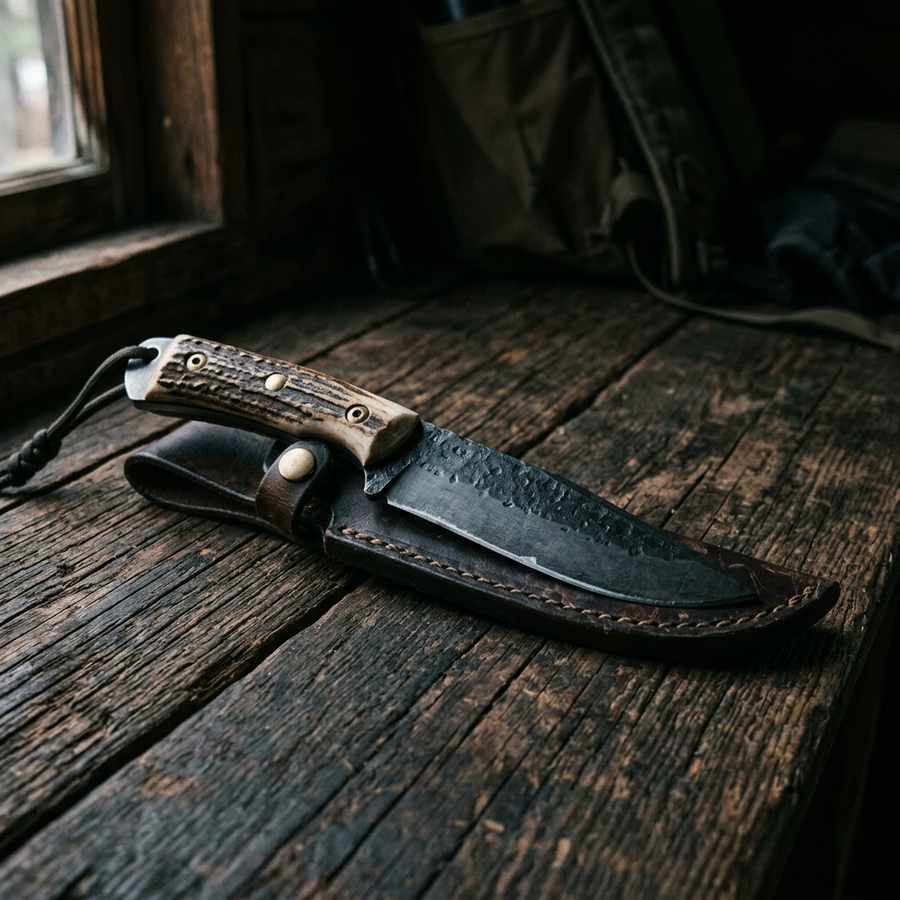 Stag & Steel Obsidian Series Survival Knife