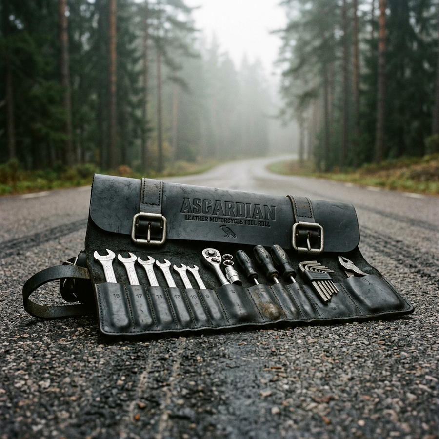 Asgardian Leather Motorcycle Tool Roll