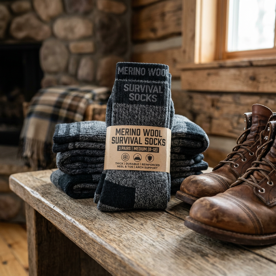 Merino Wool Survival Socks (3-Pack)